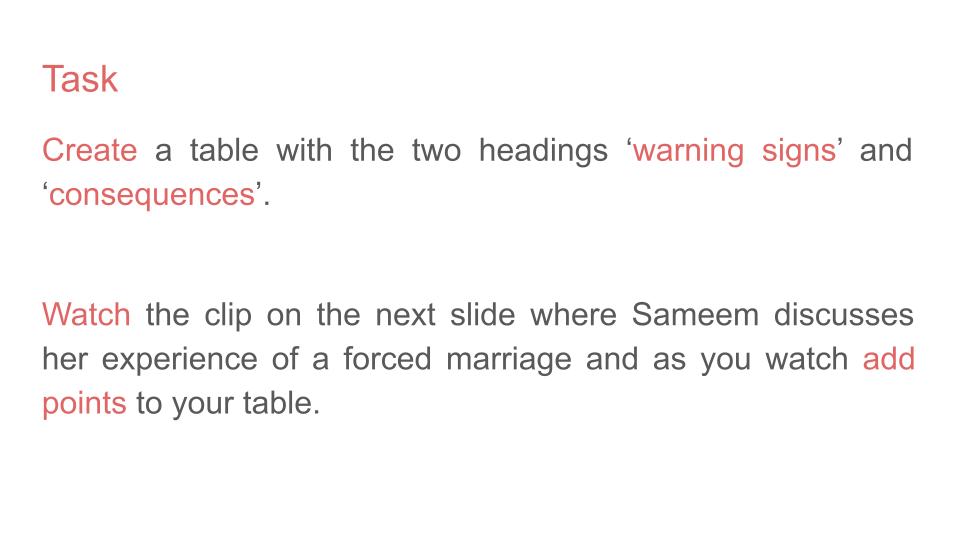 Forced Marriage pshe lesson tutor time 2026 RSHE