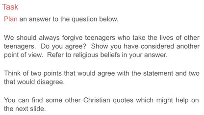 Forgiveness Lesson