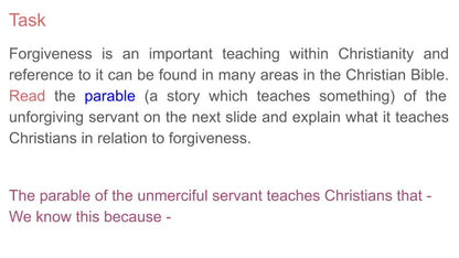 Forgiveness Lesson