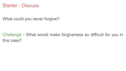 Forgiveness Lesson