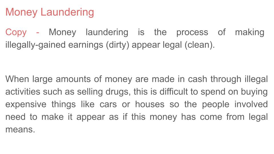 Fraud and Money Laundering - 2026 PSHE