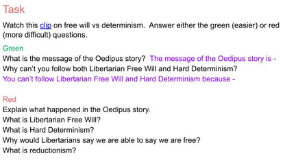 Free Will Lesson