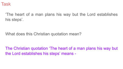 Free Will Lesson
