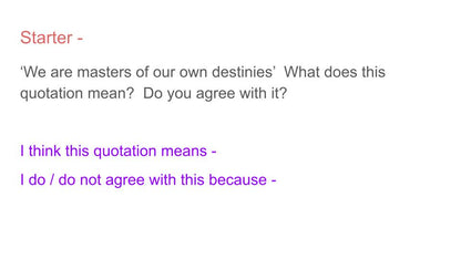 Free Will Lesson
