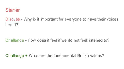 Freedom of Speech Tutor Time Citizenship