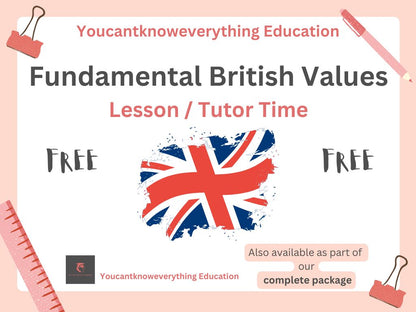 Free Fundamental British Values lesson or tutor time PSHE or Citizenship secondary teaching resource for KS3 or KS4 pupils.
