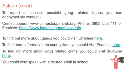 Gangs and County Lines PSHE Lesson