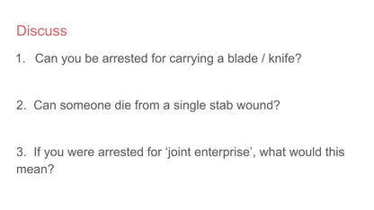 Gangs and County Lines PSHE Lesson
