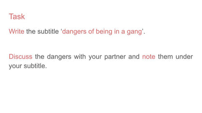 Gangs and County Lines PSHE Lesson
