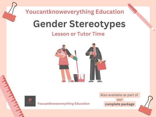 Gender Stereotypes PSHE resource for the new 2026 RSHE government guidance in lesson or tutor time format which is ideal for KS3 or KS4.