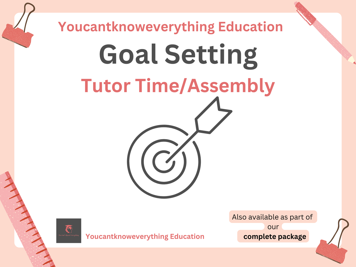 Goal Setting tutor time/assembly resource for PSHE.