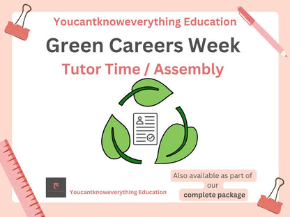 Green careers week tutor time or assembly resource.
