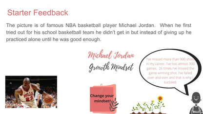 Growth mindset pshe lesson tutor time wellbeing resource 2026 RSHE Michael Jordan