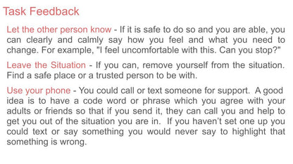 Consent and Personal Space PSHE Lesson