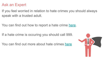 Hate Crime Lesson or Tutor Time