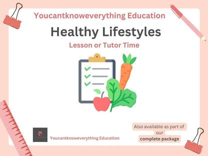 Healthy Lifestyles PSHE resource for the new 2026 RSHE government guidance in lesson or tutor time format which is ideal for KS3 or KS4.