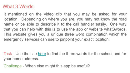 Calling 999 - Helping in an emergency Lesson