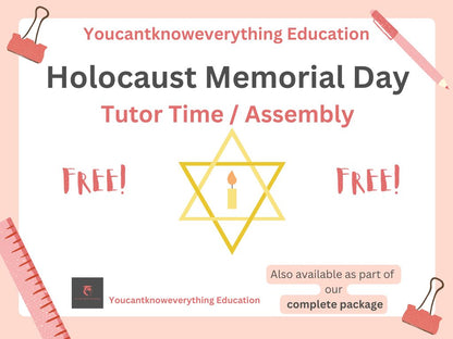 Holocaust Memorial Day free assembly tutor time resource 
