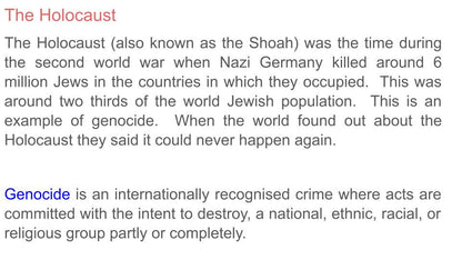 Holocaust Memorial Day free assembly tutor time resource