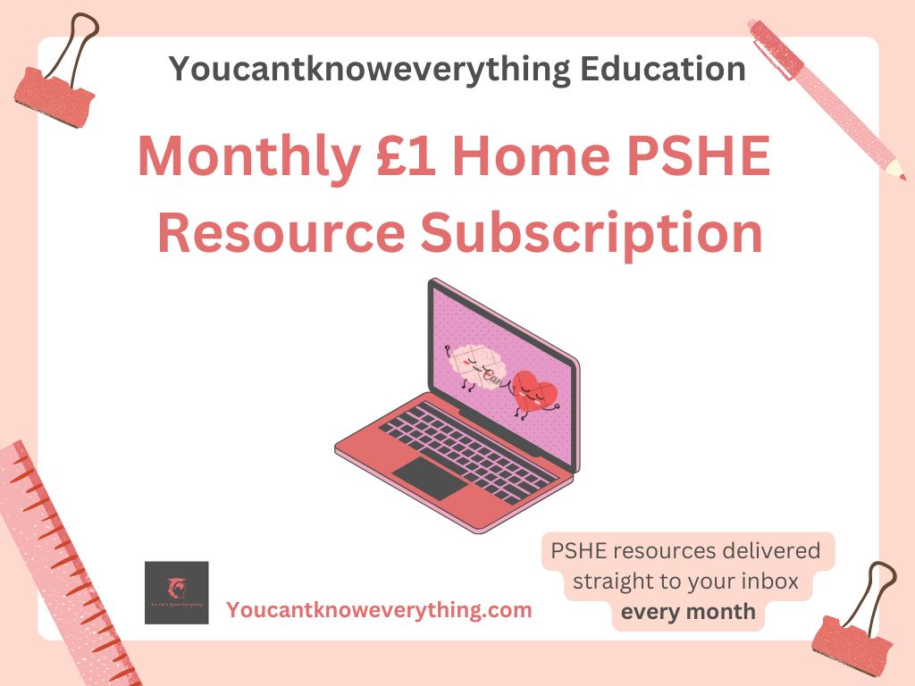 PSHE home education subscription workbook resource