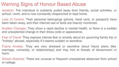 Honour based abuse pshe lesson tutor time resource 2026 RSHE