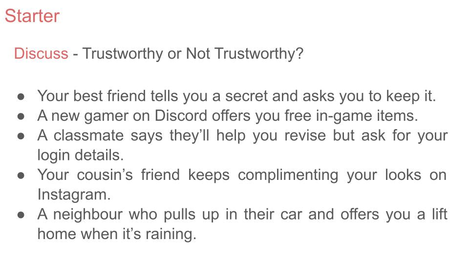 Trust ks3 pshe rshe lesson tutor time resource 2026 guidance