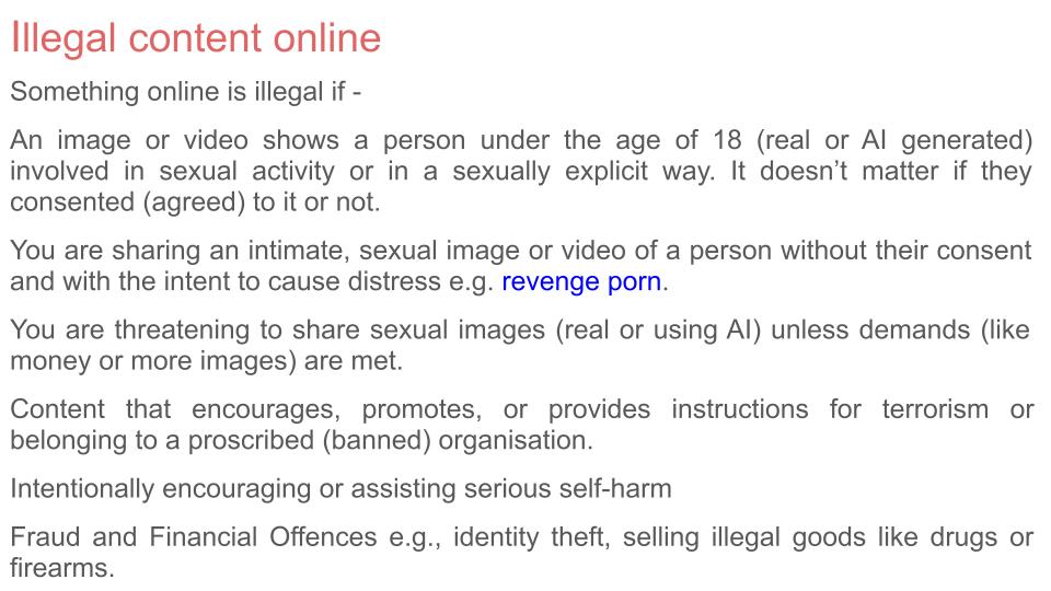 illegal upsetting content online safety PSHE RSHE 2026 guidance resource lesson tutor time form time