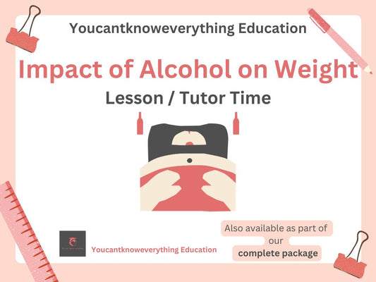 Impact of alcohol on weight PSHE lesson tutor time resource RSHE 2026