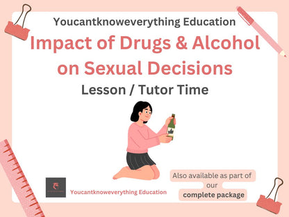 Impact of drugs and alcohol on sexual decisions PSHE lesson tutor time 2026 RSHE