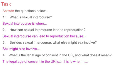 introduction to sex pshe rshe lesson tutor time workbook resource from youcantknoweverything education.  free questions