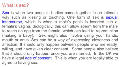 introduction to sex pshe rshe lesson tutor time workbook resource from youcantknoweverything education.  free