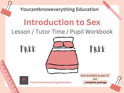 introduction to sex pshe rshe lesson tutor time workbook resource from youcantknoweverything education.  free