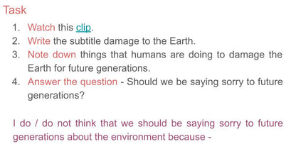 stewardship environment lesson RE RS religious video clip