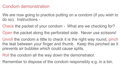 contraception ks3 lesson pshe rshe workbook condom demonstration