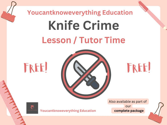 Knife crime PSHE lesson or tutor time resource