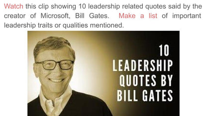leadership pshe citizenship lesson bill gates
