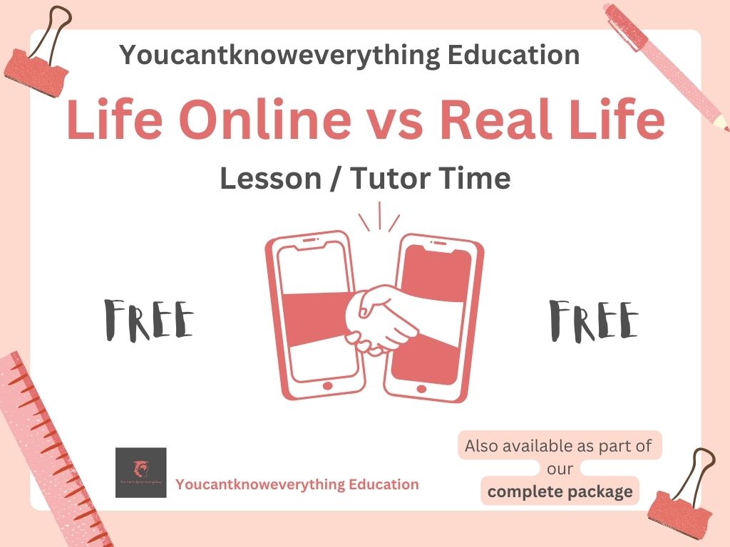 Life Online vs Real Life - 2026 RSHE Guidance FREE