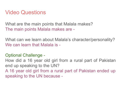 Malala Lesson