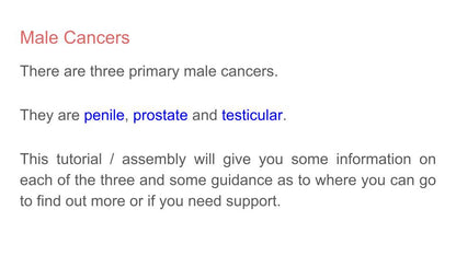 Male Cancers - Checking Testicles Tutorial / Assembly
