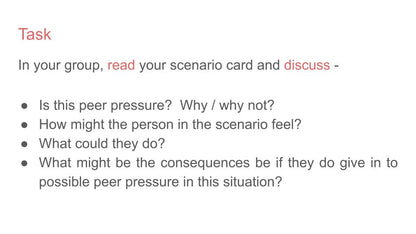 Managing Peer Pressure Lesson
