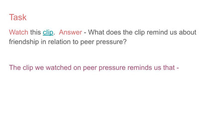 Managing Peer Pressure Lesson