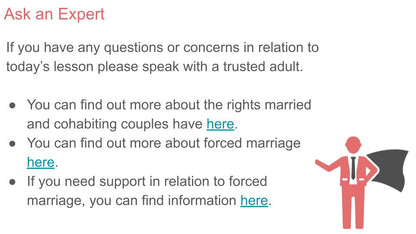 marriage civil partnership pshe rshe lesson resource ks3 support