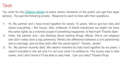 marriage civil partnership pshe rshe lesson resource ks3 citizens advice task