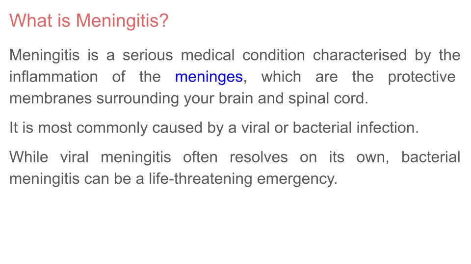 Meningitis Tutor Time / Assembly