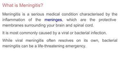 Meningitis Tutor Time / Assembly
