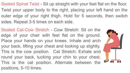 pshe lesson slide showing stretches for mental health.