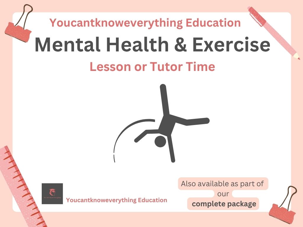 Mental health xercise PSHE lesson form time resource KS3 secondary