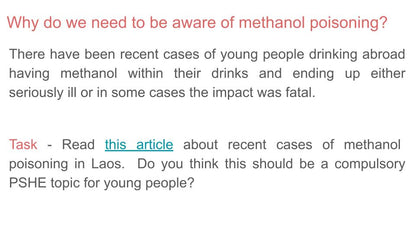 Methanol Poisoning