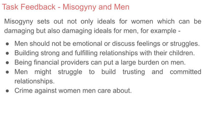 Misogyny - 2026 RSHE Guidance