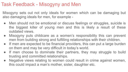 Misogyny - 2026 RSHE Guidance